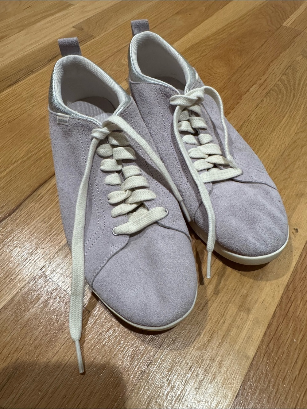 Cole Haan Carly Suede Women’s Lace-Up Sneakers in Soft Lavender